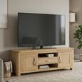 Treviso Oak TV Unit - 2 Door - 145cm - Medium