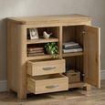Treviso Oak TV Unit - 1 Door - 86cm - Compact
