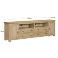 Treviso Oak TV Unit - 2 Door - 220cm - Large