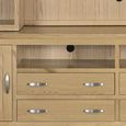 Treviso Oak TV Unit with Bookcase - 2 Door - 220cm - Large
