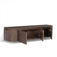 Elvano Curved Floating TV Unit - 3 Door - 140cm - Medium - Wall Mounted - Malta - Mango Wood