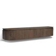 Elvano Curved Floating TV Unit - 4 Door - 180cm - Medium - Wall Mounted - Malta - Mango Wood