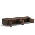 Elvano Curved Floating TV Unit - 4 Door - 180cm - Medium - Wall Mounted - Malta - Mango Wood