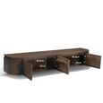 Elvano Curved Floating TV Unit - 4 Door - 180cm - Medium - Wall Mounted - Malta - Mango Wood