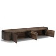 Elvano Curved Floating TV Unit - 4 Door - 220cm - Large - Wall Mounted - Malta - Mango Wood