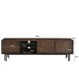 Ravenstein TV Unit - 3 Door - 180cm - Medium - Chestnut - Mango Wood