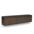 Rivano Oak Curved Floating TV Unit - 3 Door - 180cm - Medium - Wall Mounted - Basalt