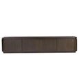 Rivano Oak Curved Floating TV Unit - 4 Door - 210cm - Large - Wall Mounted - Basalt
