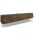 Cortez Floating TV Unit - 4 Door - 220cm - Large - Wall Mounted - Malta - Mango Wood