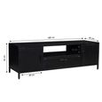 Kala TV Unit - 2 Door - 1 Drawer - 180cm - Medium - Black - Mango Wood