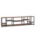 Flow Open TV Unit - 180cm - Medium - Natural - Mango Wood