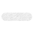 Clearance - Isabella Grey TV Unit - 150cm Curved Storage Fluted - White Marble Top - FSS17481