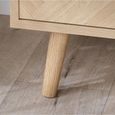 Herringford Oak TV Unit - 1 Door - 100cm - Chevron - Compact