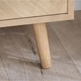 Herringford Oak TV Unit - 2 Door - 140cm - Chevron - Medium