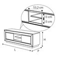 Dama Italian White TV Unit - Extra Large - Chrome Trim