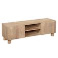Austin TV Cabinet - 2 Door - 145cm - Medium - Fluted - Natural - Mango Wood