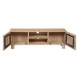 Austin TV Cabinet - 2 Door - 145cm - Medium - Fluted - Natural - Mango Wood