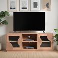 Indus TV Cabinet - 2 Door - 145cm - Medium - Pale Taupe - Mango Wood