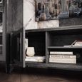 Krystal Italian TV Unit - 2 Door - Large - Medblue Birch Gloss