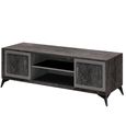 Krystal Italian TV Unit - 2 Door - Large - Medblue Birch Gloss