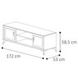 Krystal Italian TV Unit - 2 Door - Large - Medblue Birch Gloss