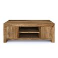 Cube TV Unit - 2 Door - 112cm - Compact - Natural - Mango Wood