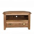 Dorset Corner TV Unit - 1 Drawer - 100cm - Compact - Rustic - Mango Wood