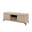 Prestige Italian TV Unit - 2 Door 1 Drawer - Urban Velvet and Rich Tobacco