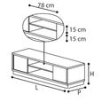 Platinum Italian TV Unit - 2 Door - Silver Birch