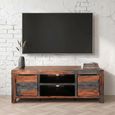 Cube Goa Petite TV Unit - 2 Door - 112cm - Compact - Rustic Sheesham