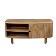 Sindhu Natural Mango Wood 110cm 1 Door Compact Curved TV Unit thumbnail 3