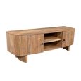 Sindhu Natural Mango Wood 150cm 2 Door Medium Curved TV Unit thumbnail 4