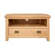 Melbourne Natural Oak 102cm 1 Drawer Compact Corner TV Unit thumbnail 3