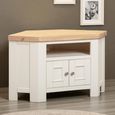 Windsor White Painted 105cm 2 Door Compact TV Unit thumbnail 2