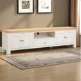 Windsor White Painted 220cm 4 Door 1 Drawer Large TV Unit thumbnail 2