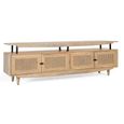 Larissa Rattan and Mango Wood 180cm 4 Door Medium TV Unit thumbnail 2
