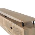 Larissa Rattan and Mango Wood 180cm 4 Door Medium TV Unit thumbnail 4