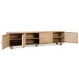 Natura Rattan and Mango Wood 200cm 4 Door Large Storage TV Unit thumbnail 3