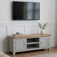 Melbourne French Grey Painted 134cm 2 Door Small TV Unit thumbnail