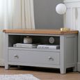 Melbourne French Grey Painted 102cm 1 Drawer Compact Corner TV Unit thumbnail 2