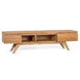 Rimini Natural Mindi Wood 150cm 2 Drawer Medium TV Unit thumbnail 2