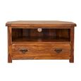 Vellar Sheesham Wood 100cm 1 Drawer Compact Corner TV Unit thumbnail 2