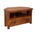 Vellar Sheesham Wood 100cm 1 Drawer Compact Corner TV Unit thumbnail 3