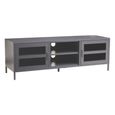 Acier Metal TV Unit - 2 Door - Grey - 150cm