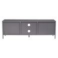 Acier Metal TV Unit - 2 Door - Grey - 150cm