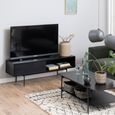 Angus TV Unit - 1 Sliding Door - 140cm - Black Ash