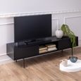 Angus TV Unit - 2 Door - Large - Black Melamine