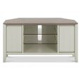 Bergen Grey Washed Oak & Soft Grey Corner Entertainment Unit - 32in