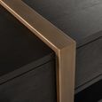 Cambon Dark Oak and Brass Extra Large TV Unit