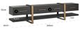 Cambon Dark Oak and Brass Extra Large TV Unit